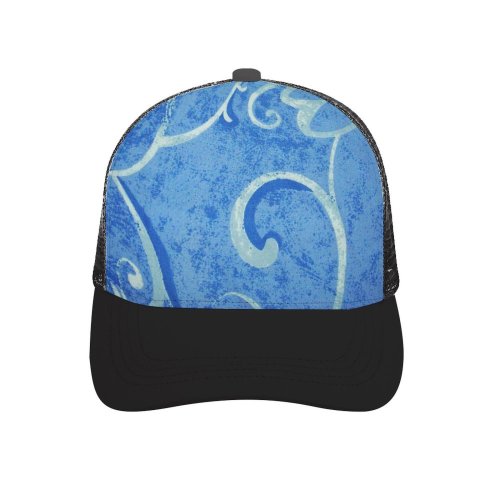 yanfind Adult Bend Rubber Baseball Hollow Out Floral Flower Art Aqua Azure Turquoise Cobalt Design Beach,Tourism,Mountaineering,Sports, Parties,Cycling