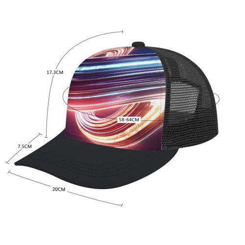 yanfind Adult Bend Rubber Baseball Hollow Out Swirls Render CGI D Colorful Glowing Beach,Tourism,Mountaineering,Sports, Parties,Cycling