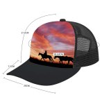 yanfind Adult Bend Rubber Baseball Hollow Out Cowboy Horses Silhouette Dawn Sunset Beach,Tourism,Mountaineering,Sports, Parties,Cycling