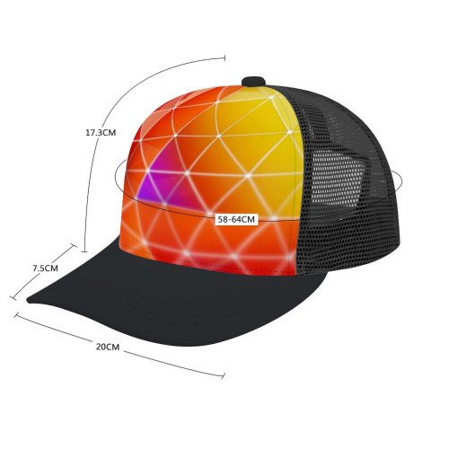 yanfind Adult Bend Rubber Baseball Hollow Out Abstract Colorful Triangles Gradients Polygonal Beach,Tourism,Mountaineering,Sports, Parties,Cycling