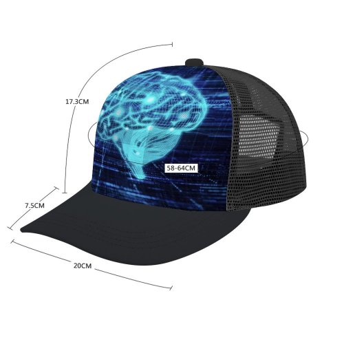 yanfind Adult Bend Rubber Baseball Hollow Out Artificial Brain Ai Data Information Intelligent Technology Concept Digital Science Futuristic System Beach,Tourism,Mountaineering,Sports, Parties,Cycling