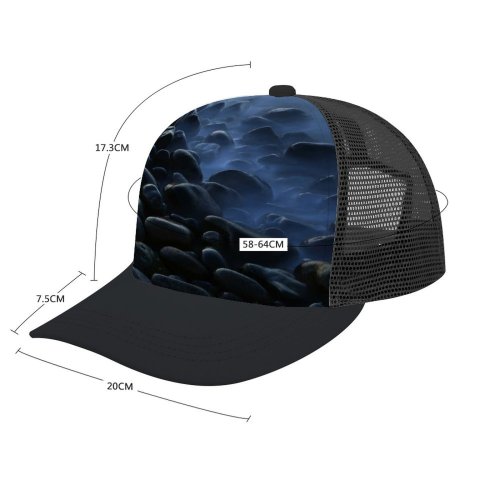 yanfind Adult Bend Rubber Baseball Hollow Out Pebbles Seashore Foggy Mist Dark K Beach,Tourism,Mountaineering,Sports, Parties,Cycling