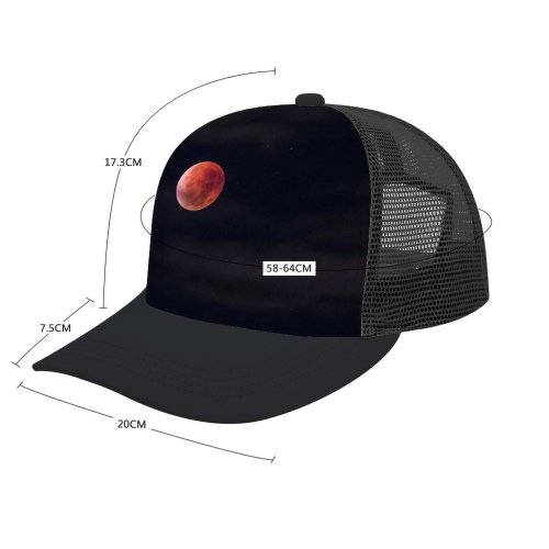 yanfind Adult Bend Rubber Baseball Hollow Out Dark Blood Total Lunar Night Time Sky Outer Space Beach,Tourism,Mountaineering,Sports, Parties,Cycling