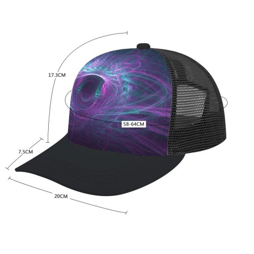 yanfind Adult Bend Rubber Baseball Hollow Out Abstract Fractals Trippy Dreamy Surreal Creative Beach,Tourism,Mountaineering,Sports, Parties,Cycling