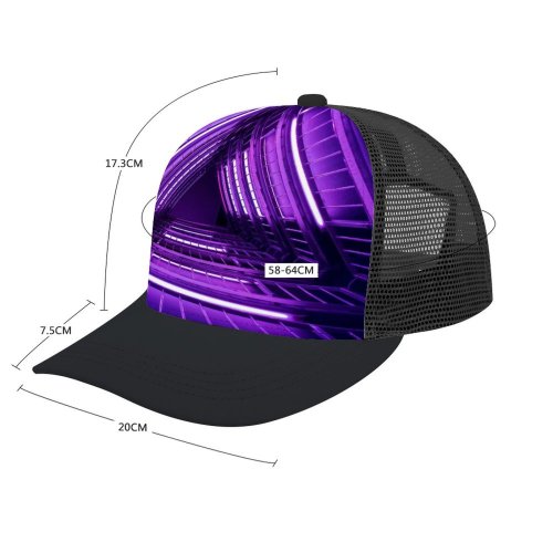 yanfind Adult Bend Rubber Baseball Hollow Out Neon Purple Light Look Geometrical Indoor Lights Glowing Vibrant Triangles Beach,Tourism,Mountaineering,Sports, Parties,Cycling