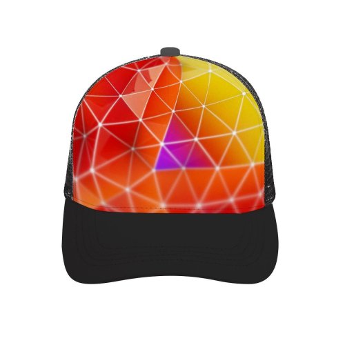 yanfind Adult Bend Rubber Baseball Hollow Out Abstract Colorful Triangles Gradients Polygonal Beach,Tourism,Mountaineering,Sports, Parties,Cycling
