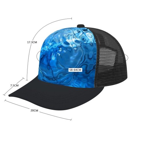 yanfind Adult Bend Rubber Baseball Hollow Out Delusion Dimple Deep TRUE Cobalt Aqua Electric Transparent Liquid Fluid Coloring Beach,Tourism,Mountaineering,Sports, Parties,Cycling