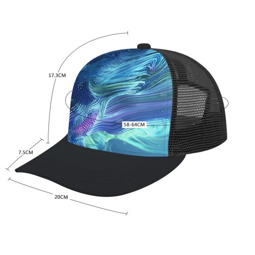 yanfind Adult Bend Rubber Baseball Hollow Out Strands CGI D Cyan Trails Beach,Tourism,Mountaineering,Sports, Parties,Cycling