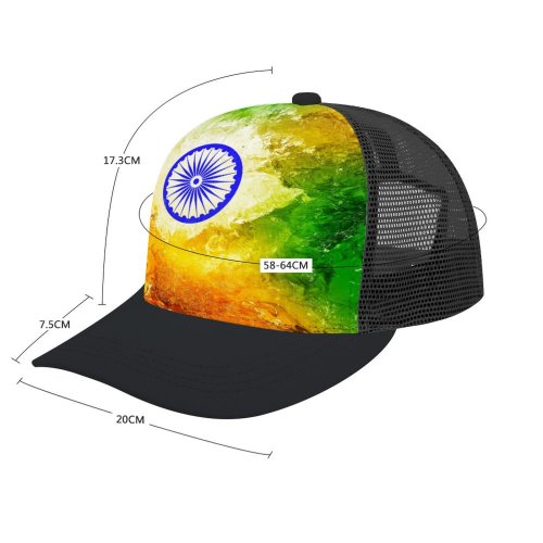 yanfind Adult Bend Rubber Baseball Hollow Out Indian Flag Tricolour Flag National Flag Flag India Beach,Tourism,Mountaineering,Sports, Parties,Cycling