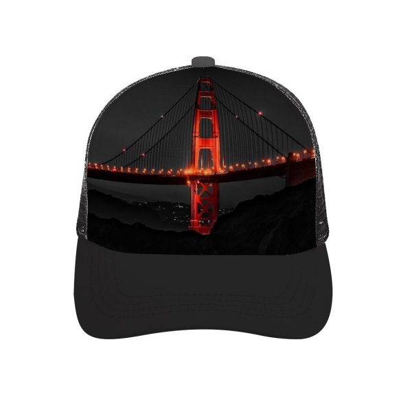 yanfind Adult Bend Rubber Baseball Hollow Out Golden Gate Night Dark Illuminated Francisco Beach,Tourism,Mountaineering,Sports, Parties,Cycling
