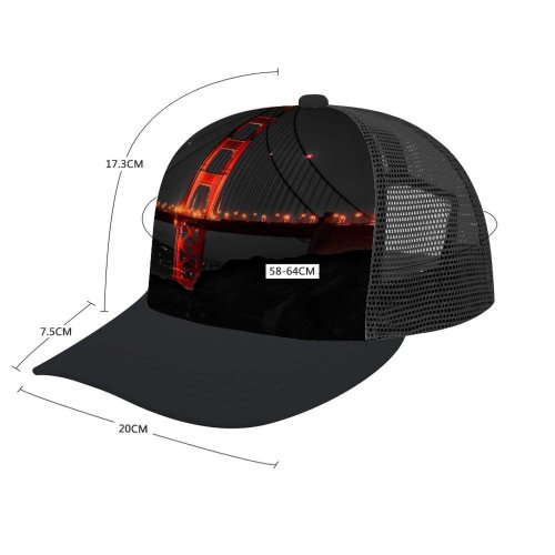 yanfind Adult Bend Rubber Baseball Hollow Out Golden Gate Night Dark Illuminated Francisco Beach,Tourism,Mountaineering,Sports, Parties,Cycling