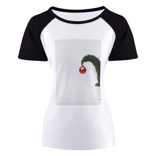 yanfind Women's Sleeve Raglan T Shirt Short Ceramic Christmas Ball Copyspace Decoration Disjunct Flora Garden Grow Growth Ornament Outdoors