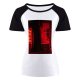 yanfind Women's Sleeve Raglan T Shirt Short Bar Dark Illuminated Light Neon Lights Restaurant Room Theater