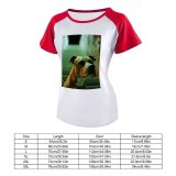 yanfind Women's Sleeve Raglan T Shirt Short Dog Pet Pitbull