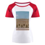 yanfind Women's Sleeve Raglan T Shirt Short Ancient Arch Arched Door Architecture Building Daylight Desert Doors Fortification Historic Landmark