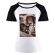 yanfind Women's Sleeve Raglan T Shirt Short Cute Dog Fur Pet Portrait Puppy Sleeping