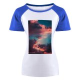 yanfind Women's Sleeve Raglan T Shirt Short Afterglow Atmosphere Cloud Cloudiness Clouds Form Sky Cloudscape Cloudy Cumulus
