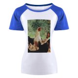 yanfind Women's Sleeve Raglan T Shirt Short Agriculture Chicken Daylight Farm Feathers Hen Outdoors Poultry Rooster