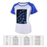 yanfind Women's Sleeve Raglan T Shirt Short Abundance Antioxidant Blueberries Delicious Detox Freshness Fruit Fruits Healthy Heap