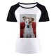 yanfind Women's Sleeve Raglan T Shirt Short Adorable Pit Bull Cute Dog Pet Puppy Sit