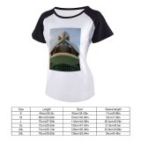 yanfind Women's Sleeve Raglan T Shirt Short Architectural Design Architecture Building Clouds Contemporary Daylight Daytime Futuristic Outdoors Sky