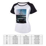 yanfind Women's Sleeve Raglan T Shirt Short Boat Daylight Iron Metal Sea Ship Structure Transportation Watercraft