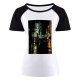 yanfind Women's Sleeve Raglan T Shirt Short Bar City Commerce Dark Downtown Evening Fast Japan Light Reflections Market