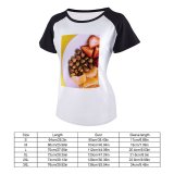 yanfind Women's Sleeve Raglan T Shirt Short Assorted Berries Fruit Confection Delicious Diet Eating Healthy Fruits Health