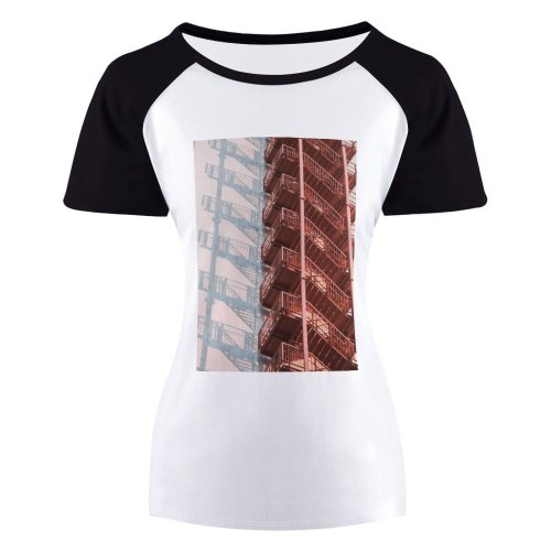 yanfind Women's Sleeve Raglan T Shirt Short Architectural Design Architecture Building Contemporary Daylight Daytime Exterior High Shot Outdoors