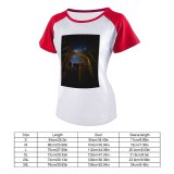 yanfind Women's Sleeve Raglan T Shirt Short Astronomy Constellation Evening Galaxy Gate Golden Idyllic Milky Way Night Sky Scenery