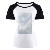yanfind Women's Sleeve Raglan T Shirt Short Atmosphere Cloud Cloudiness Clouds Form Sky Cloudscape Cloudy Cumulus Daylight Daytime