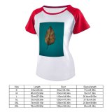 yanfind Women's Sleeve Raglan T Shirt Short Dry Leaf