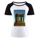 yanfind Women's Sleeve Raglan T Shirt Short Ancient Archaeology Architecture Art Building Column Monument Outdoors Religion Ruin Statue