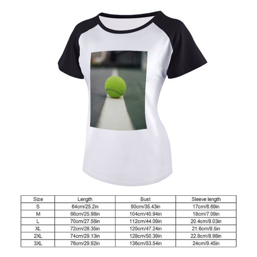 yanfind Women's Sleeve Raglan T Shirt Short Ball Court Courtyard Focus Game Leisure Match Sport Sports