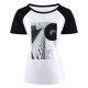 yanfind Women's Sleeve Raglan T Shirt Short Architectural Design Architecture Building Clouds Exterior Glass Items High Lamp Post