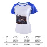 yanfind Women's Sleeve Raglan T Shirt Short Ancient Architecture Buildings Cathedral Church City Daylight Dome Facade Golden Hour
