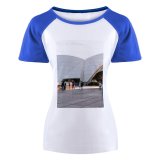 yanfind Women's Sleeve Raglan T Shirt Short Architectural Design Architecture Building Concrete Contemporary Daylight Daytime Exterior Futuristic Glass Items_