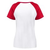 yanfind Women's Sleeve Raglan T Shirt Short Basketball Court Ring