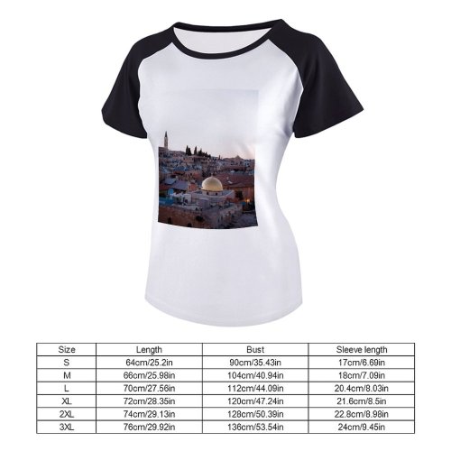 yanfind Women's Sleeve Raglan T Shirt Short Ancient Architecture Buildings Cathedral Church City Daylight Dome Facade Golden Hour