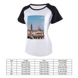 yanfind Women's Sleeve Raglan T Shirt Short Ancient Architecture Building Cathedral Church City Cityscape Dome Europe Florence Gothic Italy