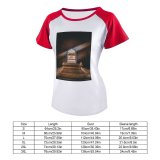 yanfind Women's Sleeve Raglan T Shirt Short Ancient Architecture Coffin India Outdoors Tomb