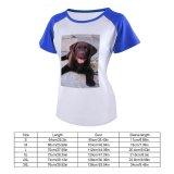 yanfind Women's Sleeve Raglan T Shirt Short Adorable Pet Puppy