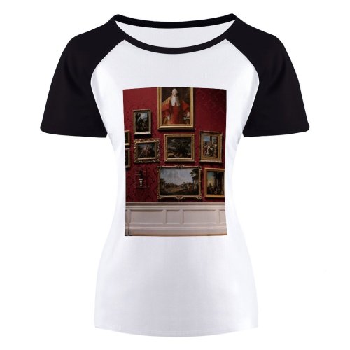 yanfind Women's Sleeve Raglan T Shirt Short Art Exhibition Gallery Artistic Artwork Design Exhibit Frames Furniture Home Interior Paintings