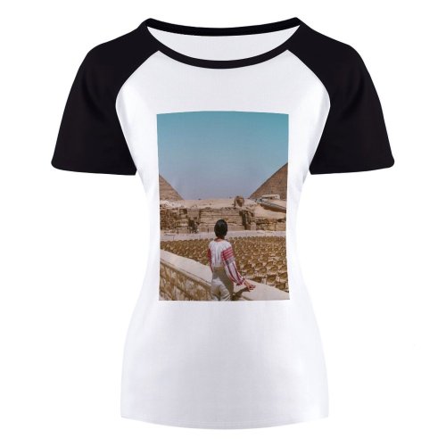 yanfind Women's Sleeve Raglan T Shirt Short Ancient Archaeology Architecture Cairo Chairs Daylight Desert Egypt Giza Great Sphinx Landmark