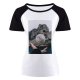 yanfind Women's Sleeve Raglan T Shirt Short Floating Globe Levitation Macro Marseille