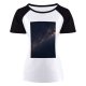 yanfind Women's Sleeve Raglan T Shirt Short Astrology Astronomy Constellation Dark Exploration Galaxy Infinity Insubstantial Exposure Milky Way Nebula