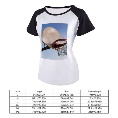 yanfind Women's Sleeve Raglan T Shirt Short Basket Basketball Hoop Ring Game Shot Outdoors Sport Sports