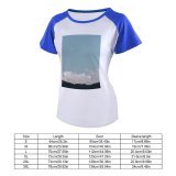 yanfind Women's Sleeve Raglan T Shirt Short Atmosphere Sky Cloudiness Clouds Form Cloudscape Cloudy Cumulus Daylight Downy Dreamy