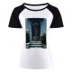 yanfind Women's Sleeve Raglan T Shirt Short Architecture Building Daylight Design Door Doorway Entrance Exterior Outdoors Plants Property Snow