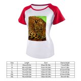 yanfind Women's Sleeve Raglan T Shirt Short Big Cat Jaguar Safari Wild Wildlife